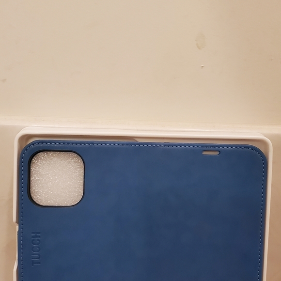 TUCCH Wallet Case for iPhone 13 Pro 5G RFID Blocking Lake Blue New - Picture 3 of 11